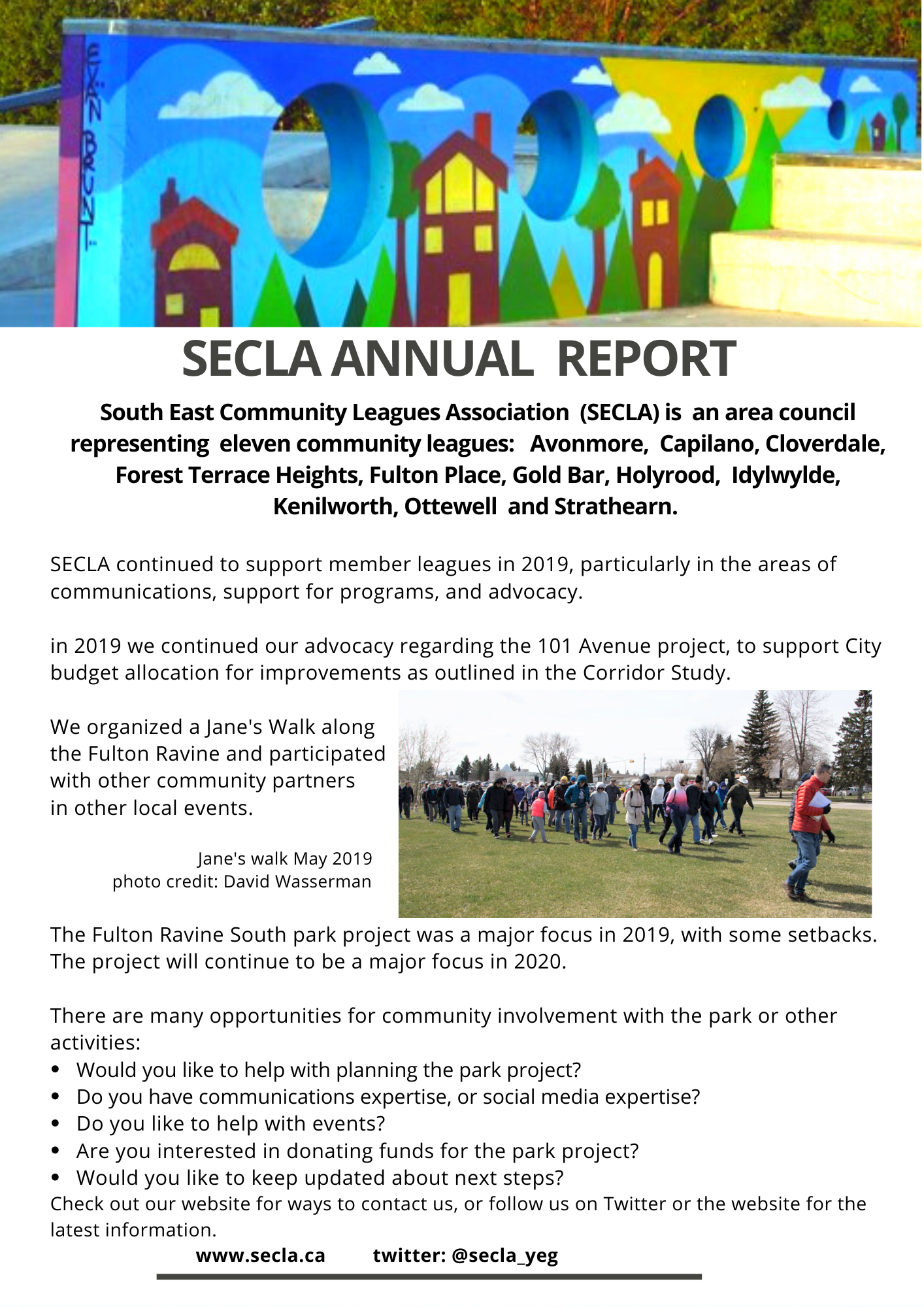 SECLA annual report 2019 page 1